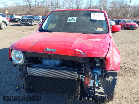 2017 Jeep Renegade Latitude with VIN ZACCJBBB2HPF91832, listed as a IAAI auction lot 41432771 with 32,601 mi miles. Bid and sale history available at carsss.com. Image 6.