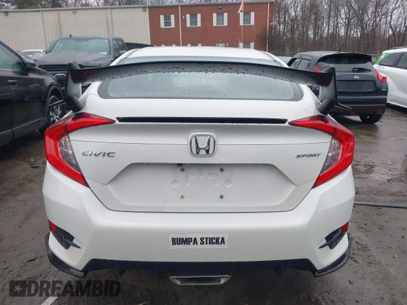 2019 Honda Civic Sport with VIN 2HGFC2F80KH605100, listed as a IAAI auction lot 41825640 with 82,363 mi miles and . Bid and sale history available at DreamBid. Image 16.