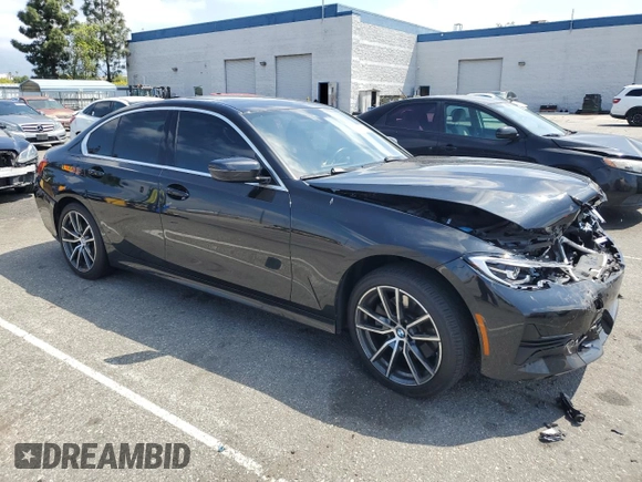 2020 BMW 3 Series 330i xDrive with VIN 3MW5R7J05L8B18216, listed as a Copart auction lot 54901945 with 47,802 mi miles and Salvage Title. Bid and sale history available at DreamBid. Image 4.