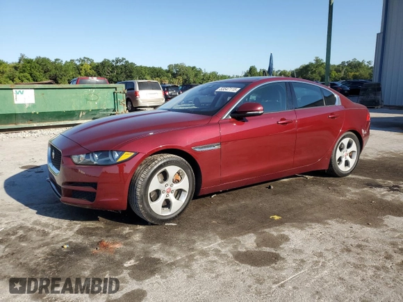 2017 Jaguar XE 25t with VIN SAJAR4BG9HA972716, listed as a Copart auction lot 53547115 with 54,252 mi miles and Salvage Title. Bid and sale history available at DreamBid. Image 1.