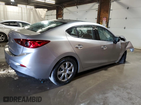 2015 Mazda 3 i SV with VIN JM1BM1T78F1221506, listed as a Copart auction lot 48940495 with 142,869 mi miles and Salvage Title. Bid and sale history available at carsss.com. Image 3.
