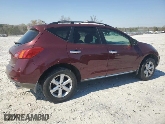 2009 Nissan Murano S with VIN JN8AZ18W89W104047, listed as a Copart auction lot 50977575 with 166,442 mi miles and Salvage Title. Bid and sale history available at carsss.com. Image 3.