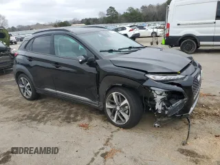 2020 Hyundai Kona Limited with VIN KM8K33A50LU505105, listed as a Copart auction lot 44710755 with 20,953 mi miles and Salvage Title. Bid and sale history available at carsss.com. Image 4.
