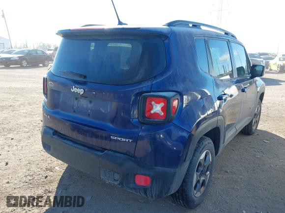 2017 Jeep Renegade Sport with VIN ZACCJBABXHPF16815, listed as a IAAI auction lot 41425872 with 132,991 mi miles and . Bid and sale history available at DreamBid. Image 4.
