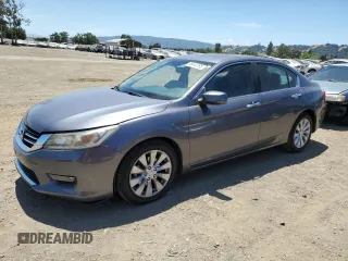 2014 Honda Accord Touring with VIN 1HGCR3F92EA033966, listed as a Copart auction lot 58443795 with 55,377 mi miles and Salvage title. Bid and sale history available at DreamBid. Image 1.