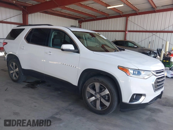 2021 Chevrolet Traverse LT with VIN 1GNERHKW8MJ232171, listed as a IAAI auction lot 42269142 with 88,830 mi miles and . Bid and sale history available at DreamBid. Image 1.