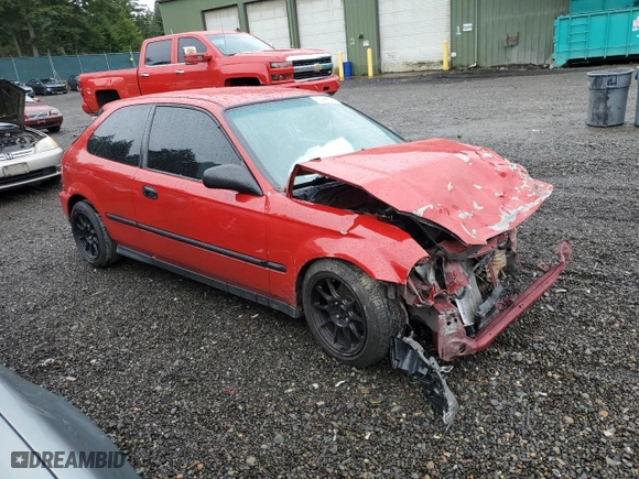 1996 Honda Civic DX with VIN 2HGEJ6340TH104798, listed as a Copart auction lot 80360674 with 176,629 mi miles and Salvage Title. Bid and sale history available at carsss.com. Image 4.