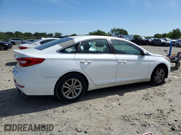 2016 Hyundai Sonata SE z VIN 5NPE24AF1GH385558, wystawiony jako Copart lot #57356665 z przebiegiem 98 991 mil mil oraz Czysty tytuł • Clean title. Historia ofert i sprzedaży dostępna na DreamBid. Obrazek 3.