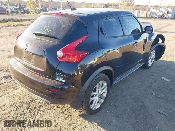 2014 Nissan Juke S with VIN JN8AF5MV3ET359780, listed as a IAAI auction lot 40832448 with 118,405 mi miles. Bid and sale history available at carsss.com. Image 4.
