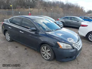 2014 Nissan Sentra SV with VIN 3N1AB7APXEY322020, listed as a IAAI auction lot 41898496 with 122,371 mi miles. Bid and sale history available at carsss.com. Image 1.