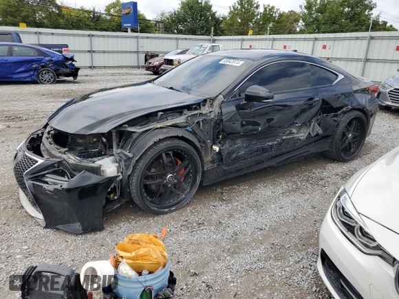 2015 Lexus RC 350 with VIN JTHSE5BC6F5001422, listed as a Copart auction lot 65843974 with 198,583 mi miles and Salvage Title. Bid and sale history available at carsss.com. Image 1.