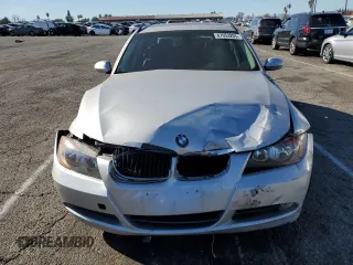 2007 BMW 3 Series 328i with VIN WBAVS13597FV95030, listed as a Copart auction lot 87953205 with 0 mi miles and Salvage Title. Bid and sale history available at carsss.com. Image 5.