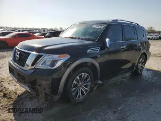 2018 Nissan Armada SL z VIN JN8AY2ND3J9059548, wystawiony jako Copart lot #52349165 z przebiegiem 102 878 mil mil oraz Szkoda całkowita • Salvage title. Historia ofert i sprzedaży dostępna na DreamBid. Obrazek 1.