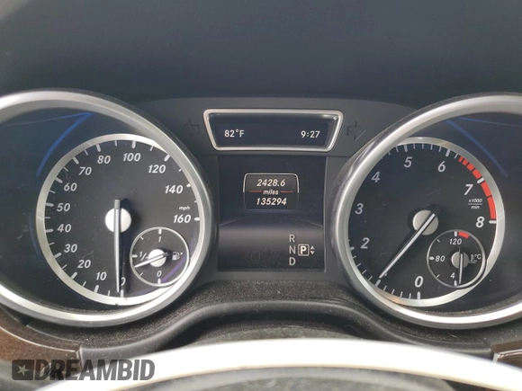 2015 Mercedes-Benz M 350 with VIN 4JGDA5HB1FA544040, listed as a Copart auction lot 65069905 with 135,294 mi miles and Clean title. Bid and sale history available at DreamBid. Image 9.
