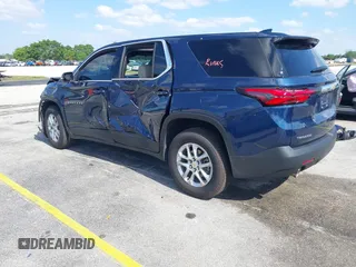 2022 Chevrolet Traverse LS with VIN 1GNERLKWXNJ182507, listed as a IAAI auction lot 42069682 with 34,546 mi miles. Bid and sale history available at carsss.com. Image 3.
