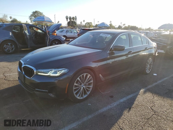 2022 BMW 5 Series 530i with VIN WBA53BH0XNWX38371, listed as a Copart auction lot 46654625 with 80,807 mi miles and Salvage title. Bid and sale history available at DreamBid. Image 1.