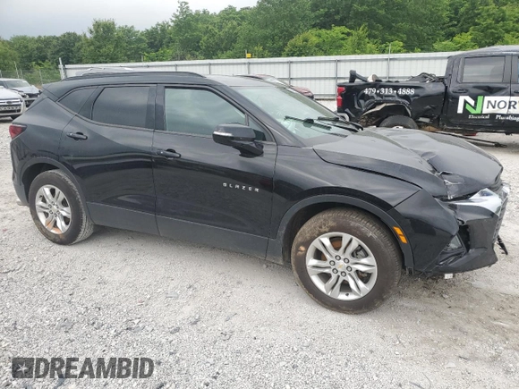 2020 Chevrolet Blazer LT with VIN 3GNKBCRSXLS682043, listed as a Copart auction lot 55614095 with Not provided miles and Salvage title. Bid and sale history available at DreamBid. Image 4.