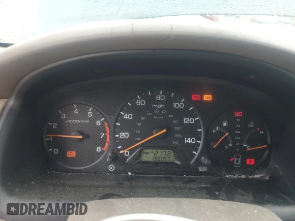 2000 Honda Accord SE with VIN 1HGCG6692YA141564, listed as a Copart auction lot 57423295 with 190,057 mi miles and Salvage title. Bid and sale history available at DreamBid. Image 9.