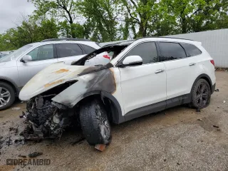 2013 Hyundai Santa Fe Limited with VIN KM8SR4HF2DU017620, listed as a Copart auction lot 53606484 with 0 mi miles and Non Repairable. Bid and sale history available at carsss.com. Image 1.