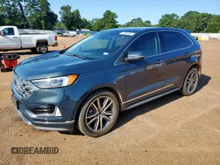 2019 Ford Edge Titanium с VIN 2FMPK3K92KBC35518, выставлен на аукционе Copart как лот 61589565 с пробегом 73 347 миль миль и Списание • Salvage title. История ставок и продаж доступна на DreamBid. Изображение 1.