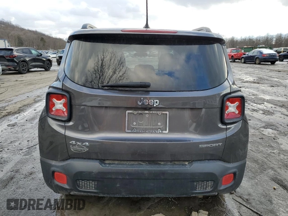 2017 Jeep Renegade Sport with VIN ZACCJBAB9HPF67335, listed as a Copart auction lot 42706375 with 94,351 mi miles and Salvage title. Bid and sale history available at DreamBid. Image 6.