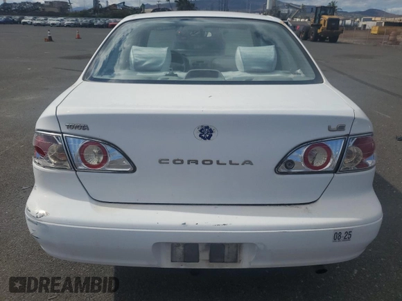 2002 Toyota Corolla CE with VIN 1NXBR12E82Z639666, listed as a Copart auction lot 60925925 with 125,598 mi miles and Clean title. Bid and sale history available at DreamBid. Image 6.