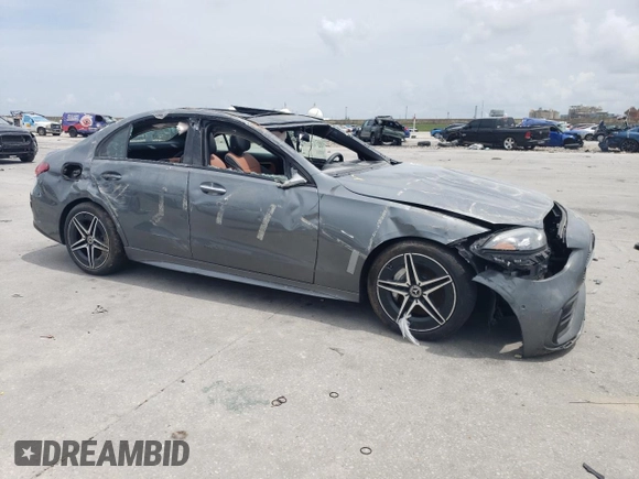 2024 Mercedes-Benz C 300 with VIN W1KAF4HB7RR178065, listed as a Copart auction lot 55681405 with Not provided miles and Salvage title. Bid and sale history available at DreamBid. Image 4.