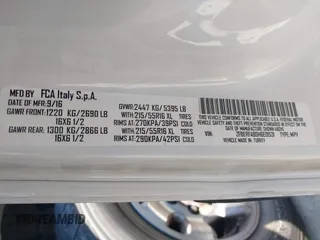 2017 Ram ProMaster City Cargo Tradesman z VIN ZFBERFAB0H6E01531, wystawiony jako IAAI lot #41889780 z przebiegiem 59 734 mil mil oraz . Historia ofert i sprzedaży dostępna na DreamBid. Obrazek 9.