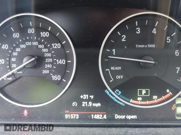 2015 BMW 3 Series 328i xDrive with VIN WBA3B5G55FNS12357, listed as a IAAI auction lot 41564058 with 91,573 mi miles. Bid and sale history available at carsss.com. Image 15.