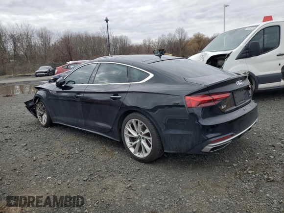2021 Audi A5 Sportback Premium with VIN WAUABCF51MA062975, listed as a Copart auction lot 45342854 with 43,582 mi miles and . Bid and sale history available at DreamBid. Image 2.