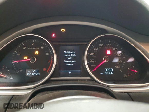 2014 Audi Q7 3.0T S line Prestige with VIN WA1DGBFE9ED005641, listed as a Copart auction lot 71925294 with 94,756 mi miles and Clean Title. Bid and sale history available at carsss.com. Image 9.