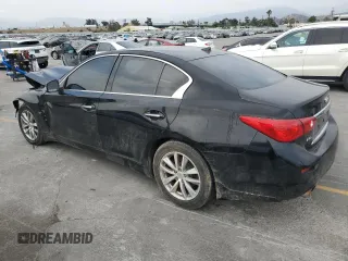 2014 Infiniti Q50 Premium with VIN JN1BV7ARXEM687233, listed as a Copart auction lot 58828595 with 122,813 mi miles and Salvage title. Bid and sale history available at DreamBid. Image 2.