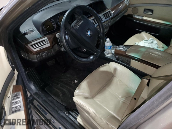 2007 BMW 7 Series 750Li with VIN WBAHN83587DT76391, listed as a Copart auction lot 44935055 with 0 mi miles and Salvage Title. Bid and sale history available at carsss.com. Image 8.