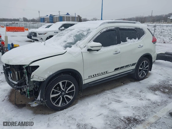 2017 Nissan Rogue SL with VIN 5N1AT2MV9HC792104, listed as a IAAI auction lot 40991192 with 82,393 mi miles. Bid and sale history available at carsss.com. Image 2.