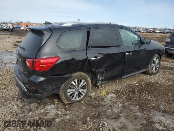 2019 Nissan Pathfinder S with VIN 5N1DR2MM5KC599006, listed as a Copart auction lot 44406955 with 89,593 mi miles and Salvage Title. Bid and sale history available at carsss.com. Image 3.