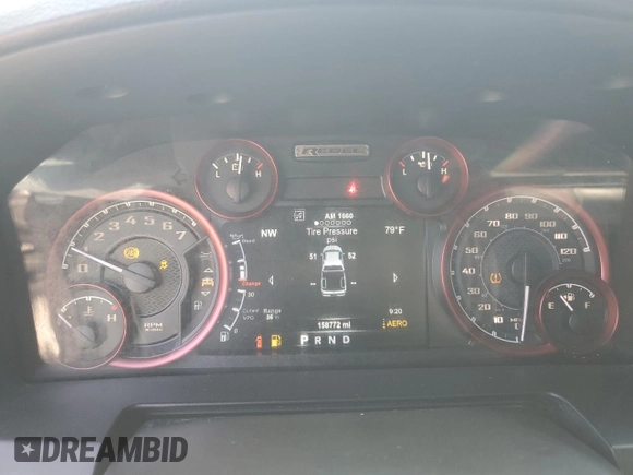 2017 Ram 1500 Rebel with VIN 1C6RR7YT9HS672005, listed as a Copart auction lot 61604785 with 158,772 mi miles and Clean title. Bid and sale history available at DreamBid. Image 9.