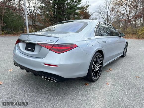 2021 Mercedes-Benz S-Class S 580 with VIN W1K6G7GB8MA039284, listed as a Copart auction lot 79415114 with 77,384 mi miles and Clean Title. Bid and sale history available at carsss.com. Image 4.