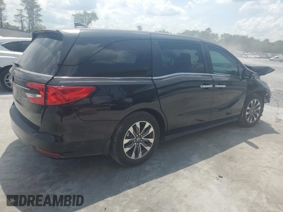 2023 Honda Odyssey EX-L with VIN 5FNRL6H6XPB018723, listed as a Copart auction lot 54877055 with 32,223 mi miles and Salvage Title. Bid and sale history available at carsss.com. Image 3.