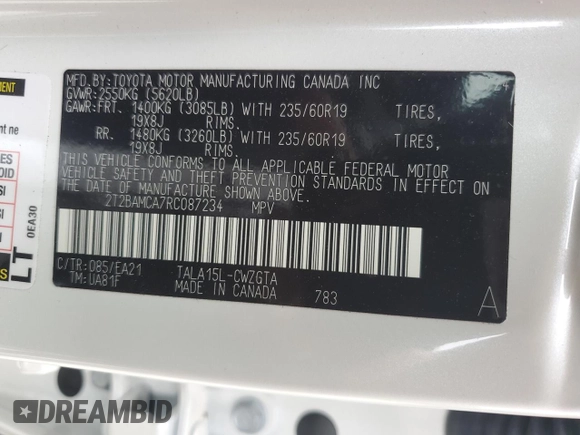 2024 Lexus RX 350 с VIN 2T2BAMCA7RC087234, выставлен на аукционе Copart как лот 57991005 с пробегом 5 669 миль миль и Списание • Salvage title. История ставок и продаж доступна на DreamBid. Изображение 14.