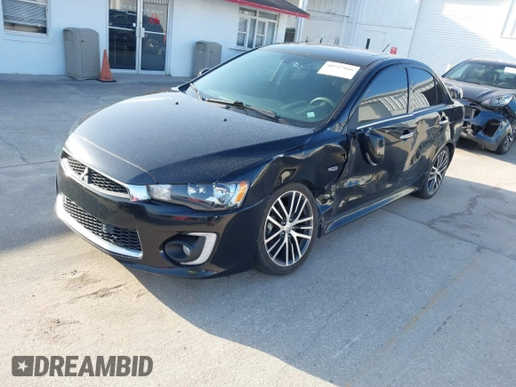 2017 Mitsubishi Lancer ES with VIN JA32V2FWXHU000916, listed as a IAAI auction lot 41727166 with 85,182 mi miles. Bid and sale history available at carsss.com. Image 2.