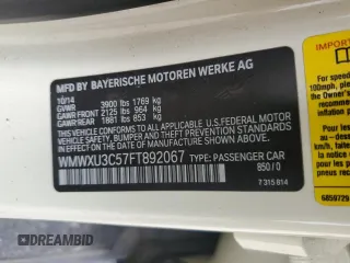 2015 MINI Hardtop 4 Door S z VIN WMWXU3C57FT892067, wystawiony jako Copart lot #46987555 z przebiegiem 66 235 mil mil oraz Szkoda całkowita • Salvage title. Historia ofert i sprzedaży dostępna na DreamBid. Obrazek 14.
