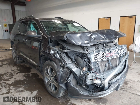 2017 GMC Acadia Denali with VIN 1GKKNXLS1HZ120885, listed as a IAAI auction lot 41974436 with 89,689 mi miles and . Bid and sale history available at carsss.com. Image 1.