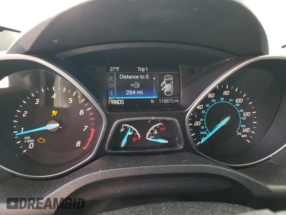 2016 Ford Escape Titanium with VIN 1FMCU9J90GUC70945, listed as a Copart auction lot 44897595 with 119,875 mi miles and Salvage Title. Bid and sale history available at DreamBid. Image 9.