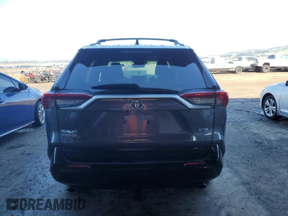 2021 Toyota RAV4 Prime XSE with VIN JTMEB3FV9MD071684, listed as a Copart auction lot 43974185 with 0 mi miles and Salvage Title. Bid and sale history available at carsss.com. Image 6.