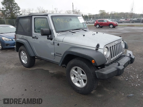 2015 Jeep Wrangler Sport with VIN 1C4AJWAG6FL501160, listed as a IAAI auction lot 41941661 with 134,842 mi miles. Bid and sale history available at carsss.com. Image 1.