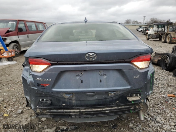 2024 Toyota Corolla LE with VIN JTDB4MEEXR3021359, listed as a Copart auction lot 47384755 with 35,665 mi miles and Salvage Title. Bid and sale history available at carsss.com. Image 6.