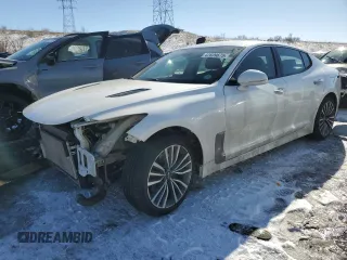 2019 Kia Stinger with VIN KNAE15LA8K6041901, listed as a Copart auction lot 42639675 with 74,640 mi miles and Salvage Title. Bid and sale history available at carsss.com. Image 1.
