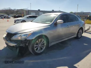 2013 Hyundai Genesis 3.8L with VIN KMHGC4DD5DU242318, listed as a Copart auction lot 50331385 with 75,193 mi miles and Salvage Title. Bid and sale history available at carsss.com. Image 1.