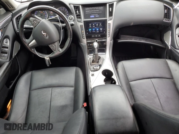 2017 Infiniti Q50 Premium with VIN JN1EV7AR1HM839806, listed as a Copart auction lot 57276245 with 128,332 mi miles and Clean title. Bid and sale history available at DreamBid. Image 8.