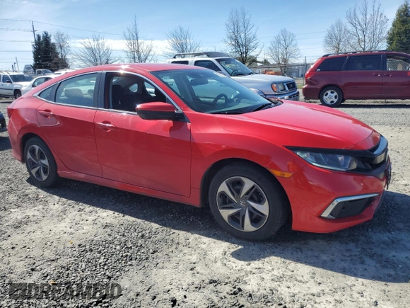 2019 Honda Civic Sedan LX with VIN 2HGFC2F62KH598469, listed as a Copart auction lot 49850515 with 74,192 mi miles and Salvage Title. Bid and sale history available at carsss.com. Image 4.